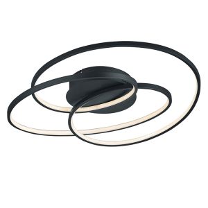 Plafoniera moderna nera, Sabra, 38W, 3000K LED