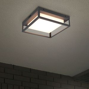 Lampada da esterno antracite metallo, Rolina, 14W, bianco regolabile tra caldo e freddo LED, IP54, dimmer in 3 fasi
