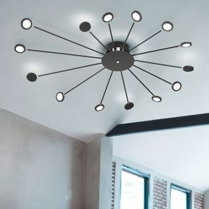 Plafoniera moderna nera, Florian, 2,6W, 3000K LED
