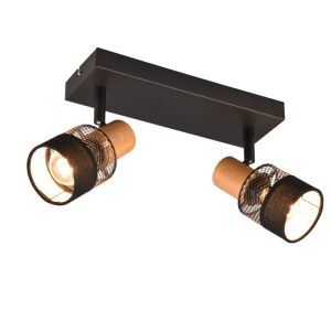 Faretto da soffitto retrò nero, Solmaz