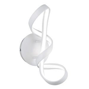 Applique da parete design bianca, Renso, 18W, 4000K LED, dimmer in 3 fasi
