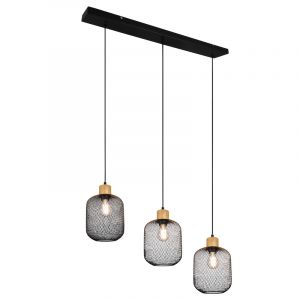 Lampade a sospensione per tavolo da pranzo vintage nera, Cristel