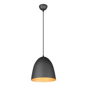 Lampada a sospensione semisfera moderna nera, Ingmar