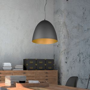 Lampada a sospensione semisfera moderna nera, Ingmar