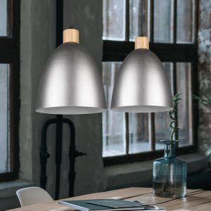 Lampada a sospensione in nichel metallo, Casparus