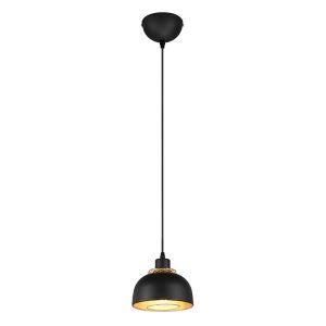 Lampada a sospensione industriale nera, Sylvano