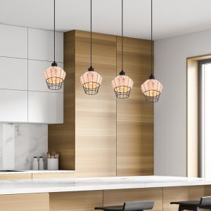 Lampada a sospensione in rattan marrone, Mirne