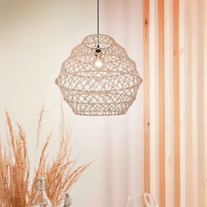 Lampada a sospensione rustica marrone, Liduina