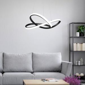 Lampada a sospensione moderna nera, Aby, 27W, 3000K LED