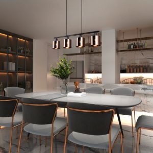 Lampada a sospensione design di bronzo, Loeka