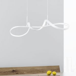 Lampada a sospensione design bianca, Renso, 37W, 4000K LED, dimmer in 3 fasi