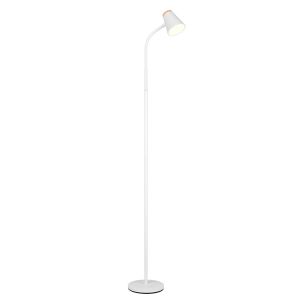 Lampada da terra moderna bianca, Rahul, 4,5W, 3000K LED, con interruttore