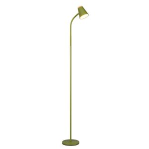 Lampada da terra moderna verde, Rahul, 4,5W, 3000K LED, con interruttore