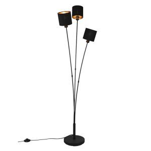 Lampada da terra moderna nera, Koge, con interruttore