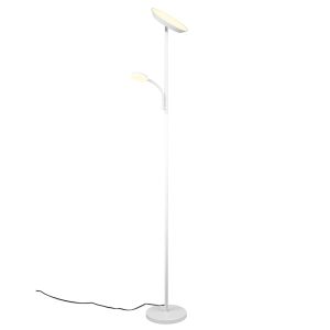 Lampada da terra moderna bianca, Shahid, 17W, bianco regolabile tra caldo e freddo LED, controllo touch