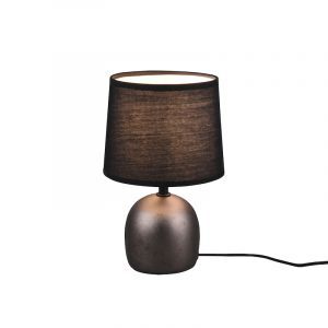 Lampada da tavolo in ceramica in nichel, Myrna, con interruttore