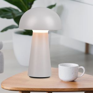 Lampada da tavolo da esterno moderna grigia, Rachelle, 2W, 3000K LED, IP44, dimmer in 3 fasi