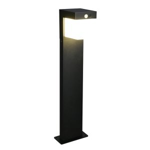 Lampione da giardino solare moderno nero, Kadija, 5,5W, 4000K LED, IP44