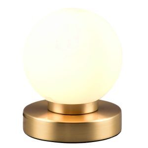 Lampada da tavolo in ottone metallo, Serdal, con interruttore