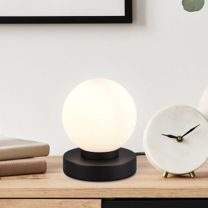 Lampada da tavolo nera metallo, Serdal, con interruttore