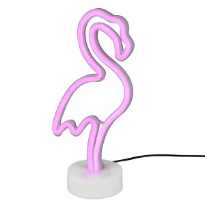 Lampada da tavolo per bambini rosa in plastica, Serian, 1W, 3000K LED