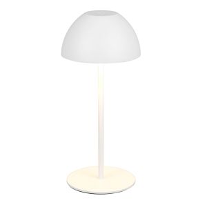 Lampada da tavolo ricaricabile bianca in plastica, Mikhail, 2W, 3000K LED, IP44, controllo touch