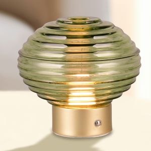 Lampada da tavolo ricaricabile retrò in ottone, Walid, 2W, 3000K LED, controllo touch