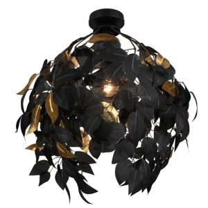Lampada da soffitto retrò nera, Urwa