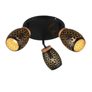 Faretto da soffitto moderno nero, Delana