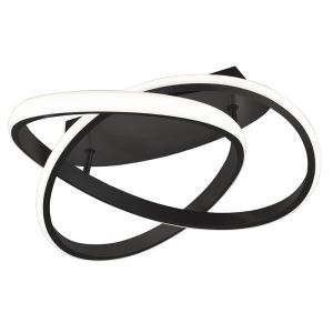 Plafoniera moderna nera, Sanura, 18W, 3000K LED