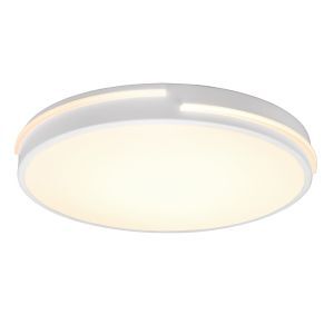 Plafoniera moderna bianca, Fadi, 24W, bianco regolabile tra caldo e freddo LED, con telecomando