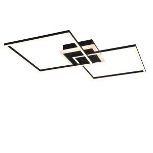 Plafoniera moderna nera, Naud, 29W, 3000K LED, con telecomando