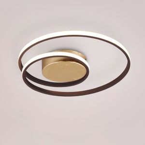 Plafoniera moderna color ruggine, Sassandra, 22W, 3000K LED, dimmer in 3 fasi