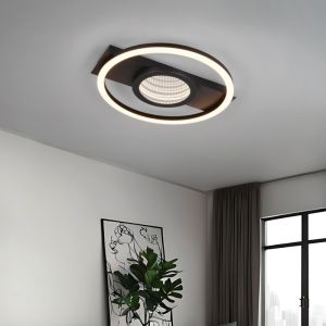 Lampada da soffitto moderna nera, Sandhia, 16W, 3000K LED