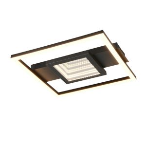 Lampada da soffitto moderna nera, Sandhia, 16W, 3000K LED