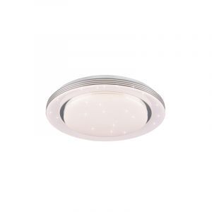Plafoniera moderna bianca, Alpha, 22W, bianco regolabile tra caldo e freddo LED, con telecomando