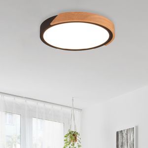 Plafoniera moderna nera, Nevil, 20W, 3000K LED, dimmer in 3 fasi