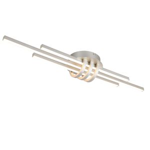 Plafoniera moderna in nichel, Saloua, 20W, 3000K LED, dimmer in 3 fasi