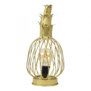 Lampada da tavolo dorata industriale, Keri