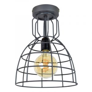 Lampada da soffitto nera industriale, Dexter
