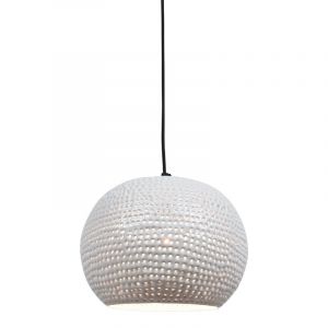 Lampada a sospensione bianca industriale, Fawwaz