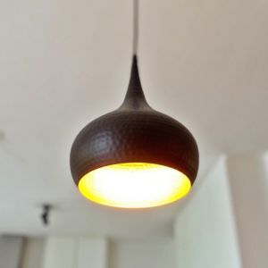 Lampada a sospensione nera industriale, Fayk