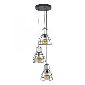 Lampada a sospensione nera industriale, Dexter