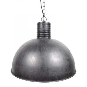 Lampada a sospensione semisfera nera industriale, Fejay