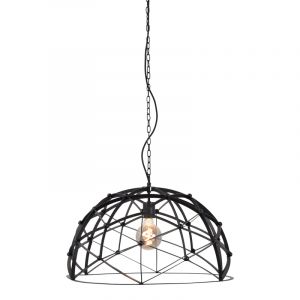 Lampada a sospensione nera industriale, Ladan
