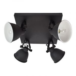 Faretto da soffitto nero industriale, Redon