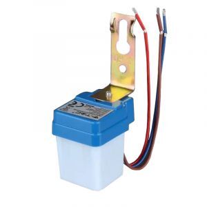 Sensore crepuscolare bianco, fotocellula, 360°, IP44.