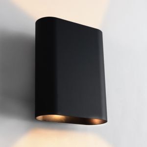Lampada da parete up down nera moderna, Rodigo