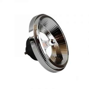 Lampadina LED Olucia GU10, AR111, nera, 12w, da tenue a caldo