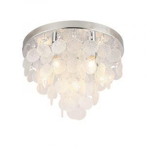 Plafoniera cromata design, Mirac